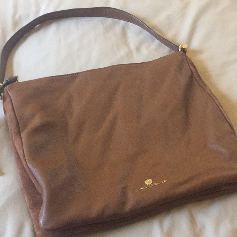 Vince Camuto Leather & Suede Hobo Bag